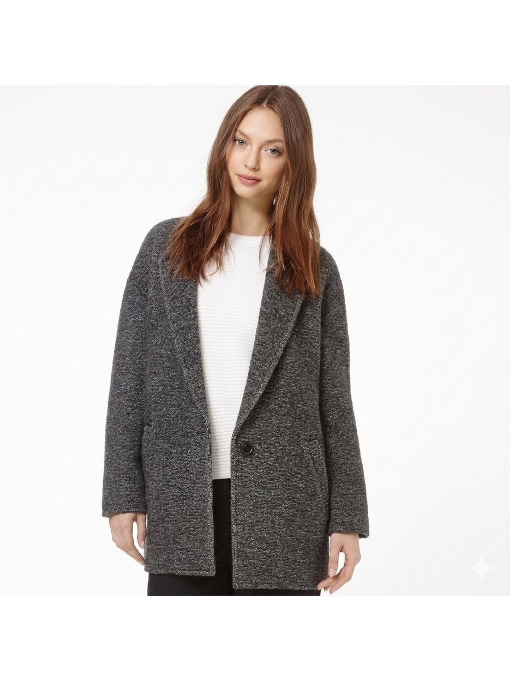 Babaton Henry Wool Single Button Coat Size XXS-XS Grey Aritzia